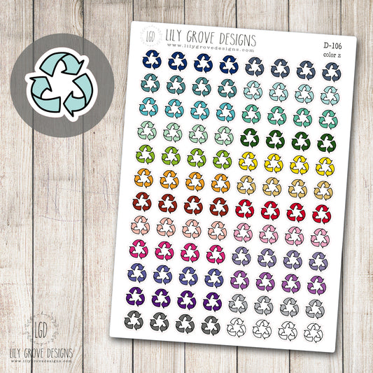 D-106 - Recycle Doodle Planner Stickers
