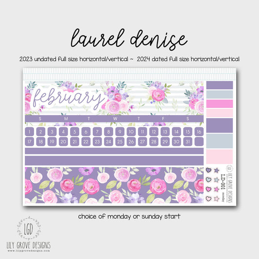 LD-001 - February Laurel Denise Monthly Kit - Full Size Horizontal - Full Size Vertical