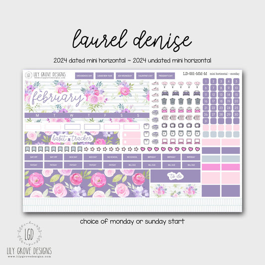 LD-001 - February Laurel Denise MINI Monthly Kit - Mini Horizontal