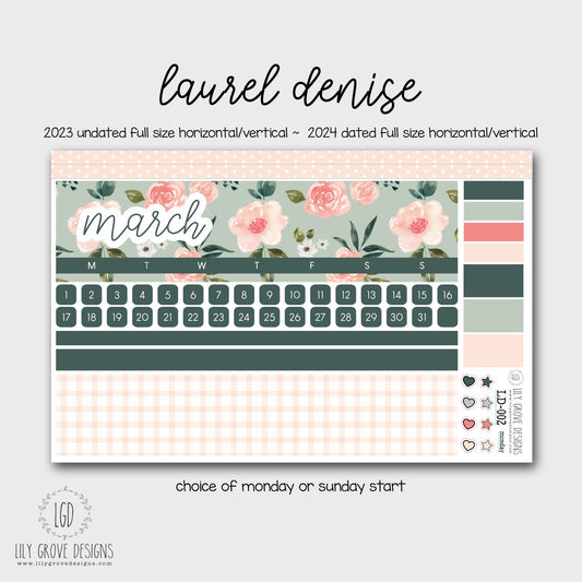 LD-002 - March Laurel Denise Monthly Kit - Full Horizontal - Full Vertical