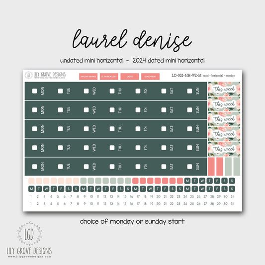 LD-002 - Laurel Denise Mini Horizontal Weekly Kit 2 - Mini Horizontal