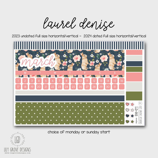 LD-003 - March Laurel Denise Monthly Kit - Full Horizontal - Full Vertical