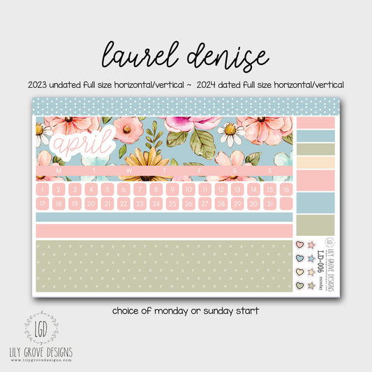 LD-006 - April Laurel Denise Monthly Kit - Full Horizontal - Full Vertical