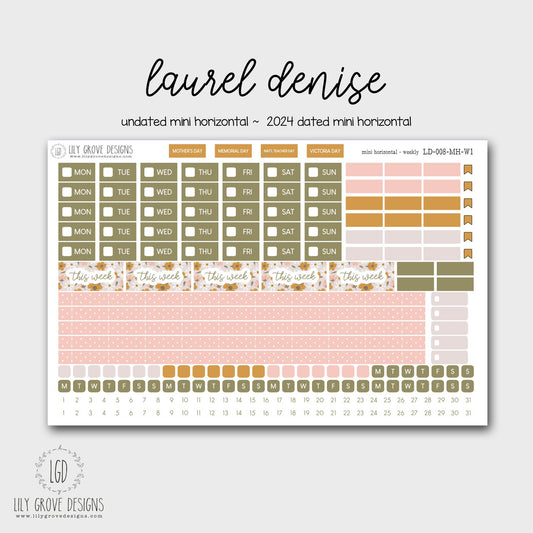LD-008 - Laurel Denise Mini Horizontal Weekly Kit 1 - Mini Horizontal