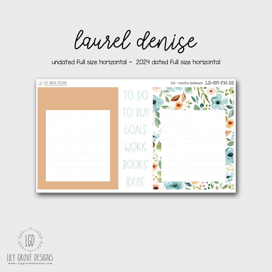 LD-009 - June Laurel Denise Monthly Dashboard Kit 2 - Full Horizontal - Full Vertical