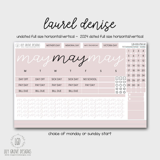 LD-010 - May Laurel Denise Monthly Kit - Full Horizontal - Full Vertical