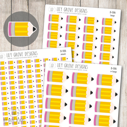 S-506 - School Pencil Planner Stickers