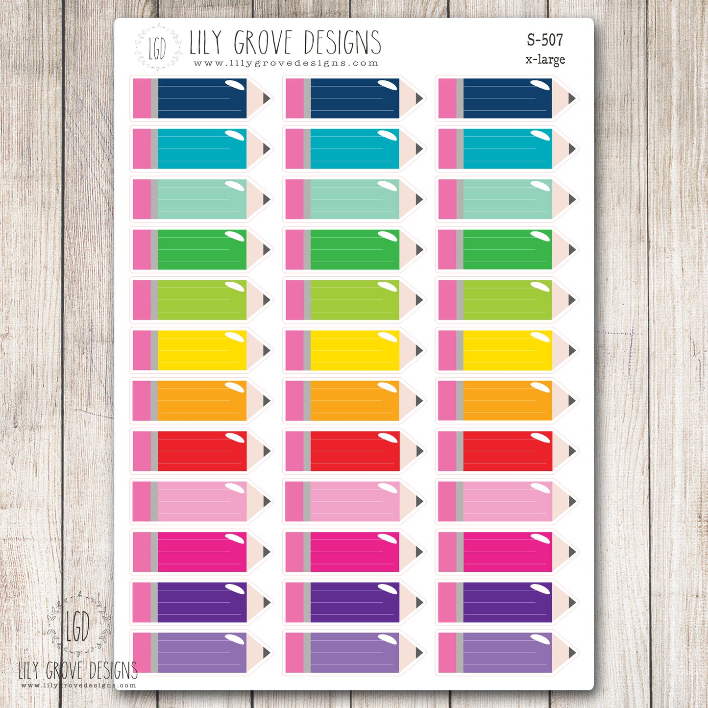 S-507 - Pencil Planner Stickers