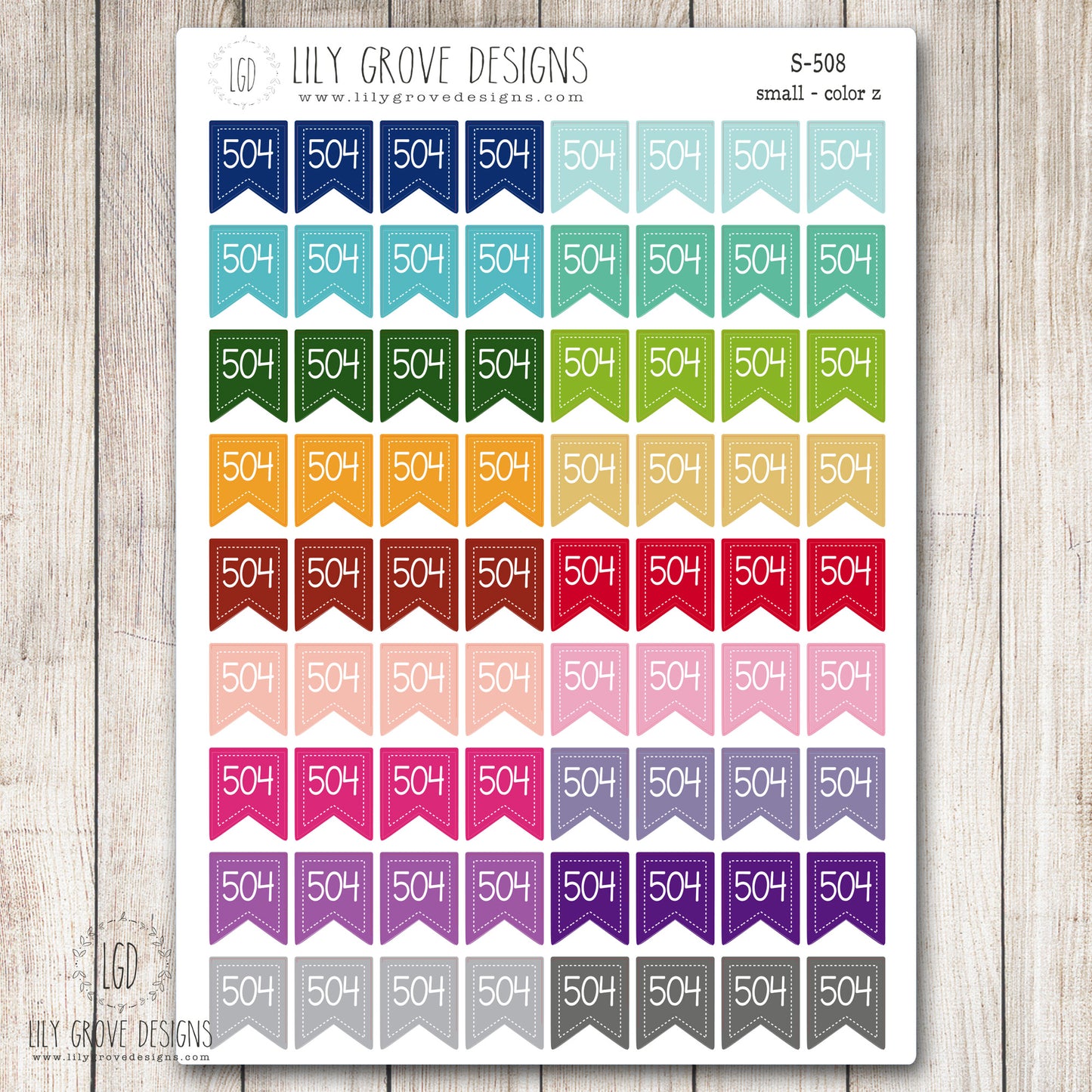 S-508 - 508 Tags Flag Planner Stickers